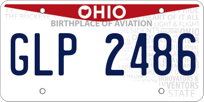OH license plate GLP2486