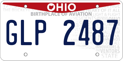 OH license plate GLP2487