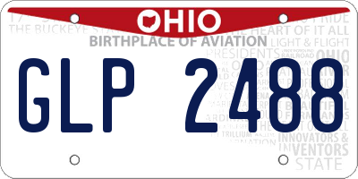 OH license plate GLP2488