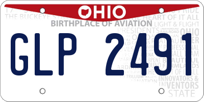 OH license plate GLP2491