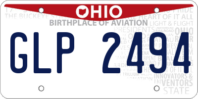 OH license plate GLP2494