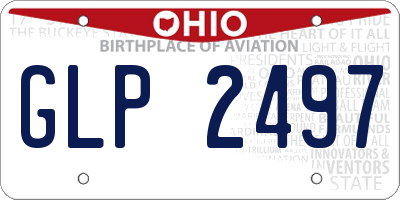 OH license plate GLP2497