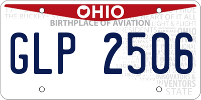 OH license plate GLP2506