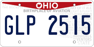 OH license plate GLP2515