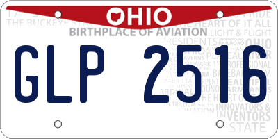 OH license plate GLP2516