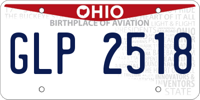 OH license plate GLP2518