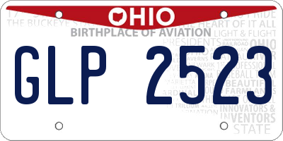 OH license plate GLP2523