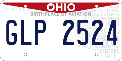 OH license plate GLP2524