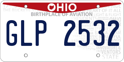 OH license plate GLP2532
