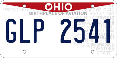 OH license plate GLP2541
