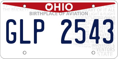 OH license plate GLP2543