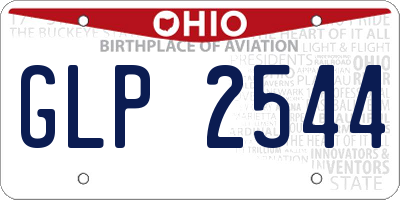 OH license plate GLP2544