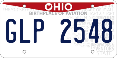 OH license plate GLP2548