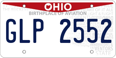 OH license plate GLP2552