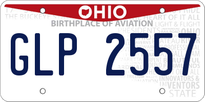 OH license plate GLP2557