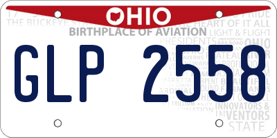OH license plate GLP2558
