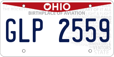 OH license plate GLP2559