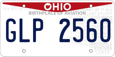 OH license plate GLP2560