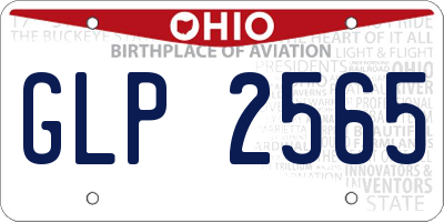 OH license plate GLP2565