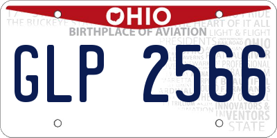 OH license plate GLP2566