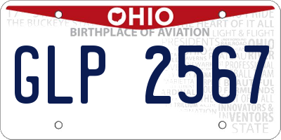 OH license plate GLP2567
