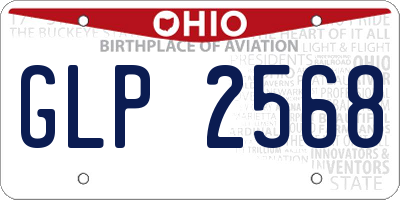 OH license plate GLP2568