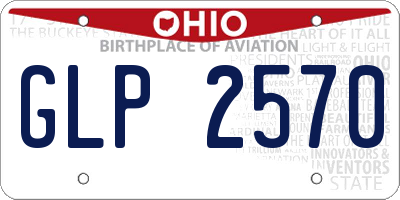OH license plate GLP2570