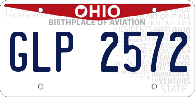 OH license plate GLP2572