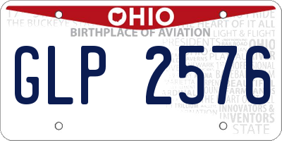 OH license plate GLP2576