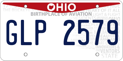 OH license plate GLP2579