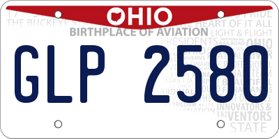 OH license plate GLP2580