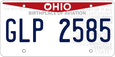 OH license plate GLP2585