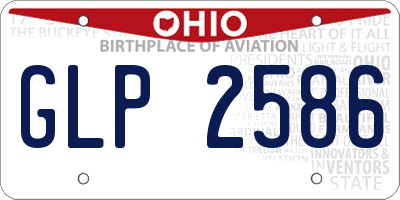OH license plate GLP2586