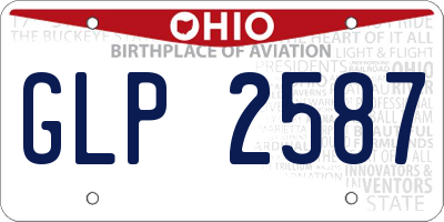 OH license plate GLP2587