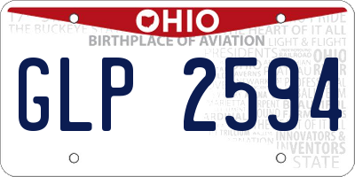 OH license plate GLP2594