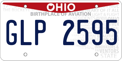 OH license plate GLP2595