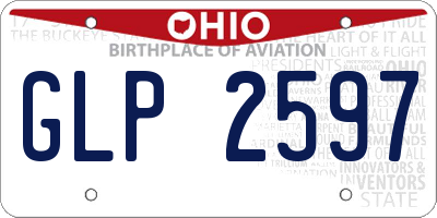 OH license plate GLP2597