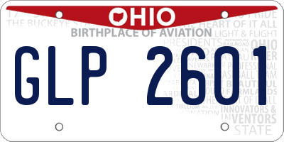OH license plate GLP2601