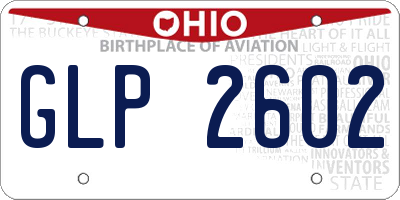 OH license plate GLP2602