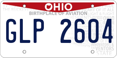 OH license plate GLP2604