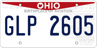 OH license plate GLP2605