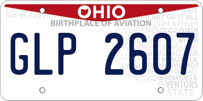 OH license plate GLP2607