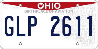 OH license plate GLP2611
