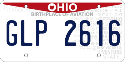 OH license plate GLP2616