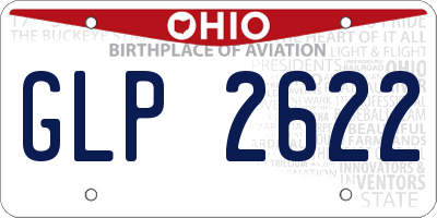 OH license plate GLP2622