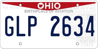 OH license plate GLP2634