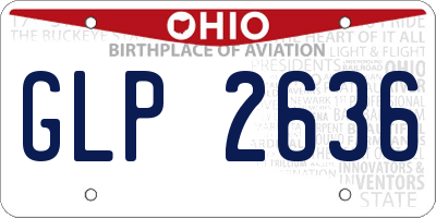 OH license plate GLP2636