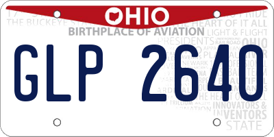 OH license plate GLP2640