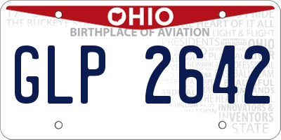 OH license plate GLP2642
