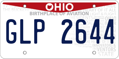 OH license plate GLP2644